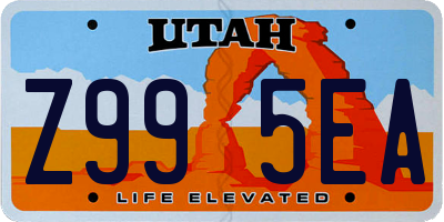 UT license plate Z995EA