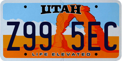 UT license plate Z995EC