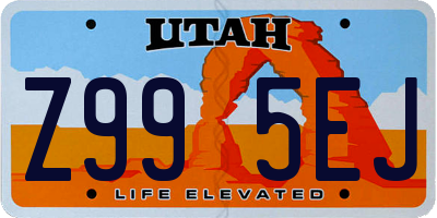 UT license plate Z995EJ