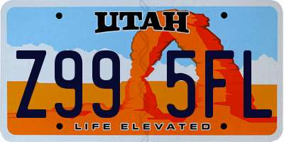 UT license plate Z995FL