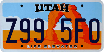 UT license plate Z995FO