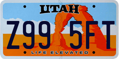 UT license plate Z995FT