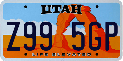 UT license plate Z995GP
