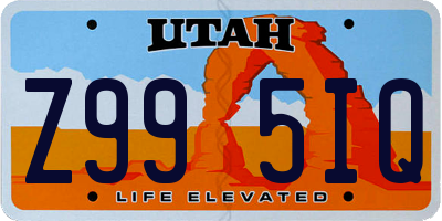 UT license plate Z995IQ