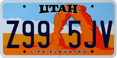 UT license plate Z995JV