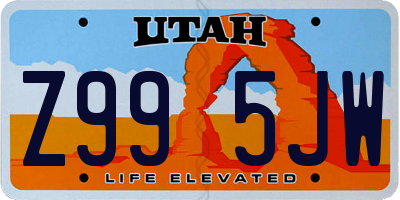 UT license plate Z995JW