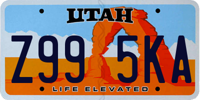 UT license plate Z995KA