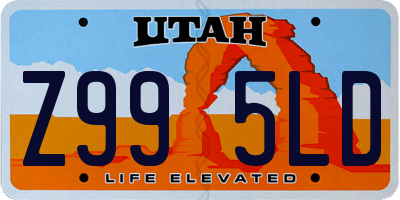 UT license plate Z995LD