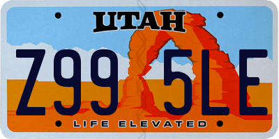 UT license plate Z995LE