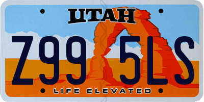 UT license plate Z995LS