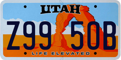 UT license plate Z995OB