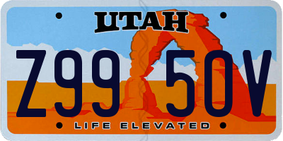 UT license plate Z995OV