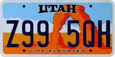 UT license plate Z995QH