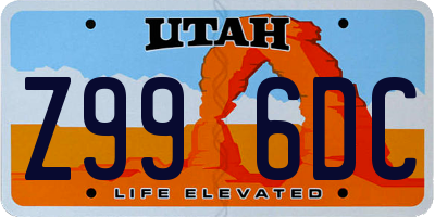 UT license plate Z996DC