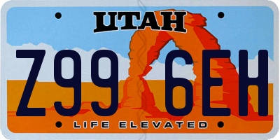UT license plate Z996EH