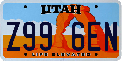 UT license plate Z996EN