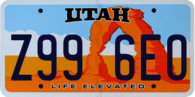 UT license plate Z996EO