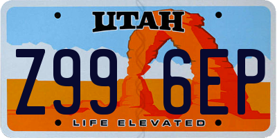 UT license plate Z996EP
