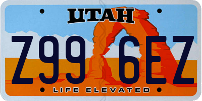 UT license plate Z996EZ