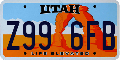 UT license plate Z996FB