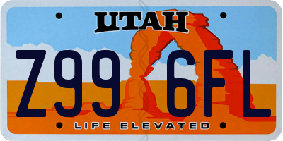 UT license plate Z996FL