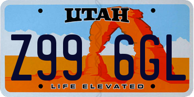UT license plate Z996GL