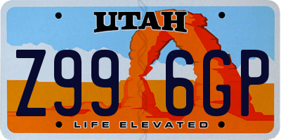 UT license plate Z996GP