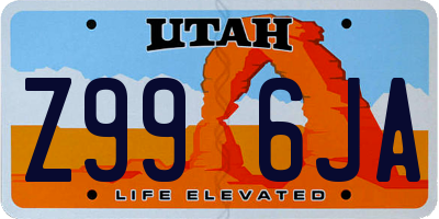 UT license plate Z996JA
