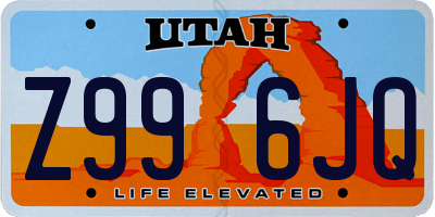 UT license plate Z996JQ