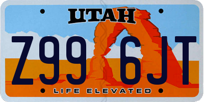 UT license plate Z996JT