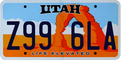 UT license plate Z996LA