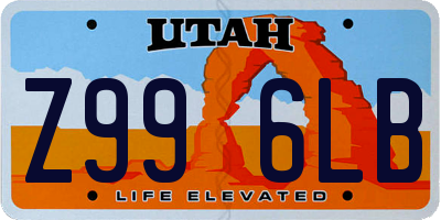 UT license plate Z996LB