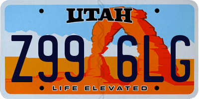UT license plate Z996LG