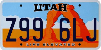 UT license plate Z996LJ