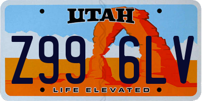 UT license plate Z996LV