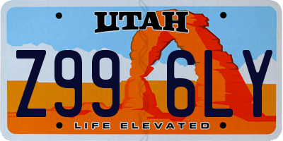 UT license plate Z996LY