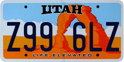 UT license plate Z996LZ
