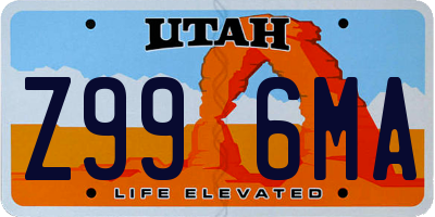 UT license plate Z996MA