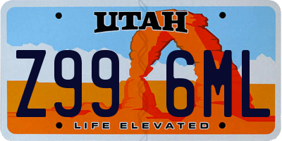 UT license plate Z996ML