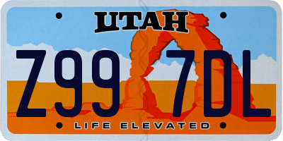 UT license plate Z997DL