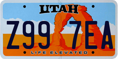 UT license plate Z997EA