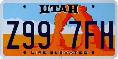 UT license plate Z997FH