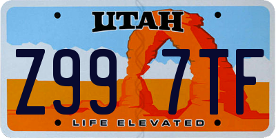 UT license plate Z997TF