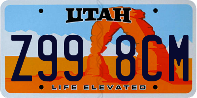 UT license plate Z998CM