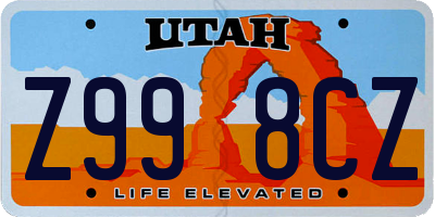 UT license plate Z998CZ