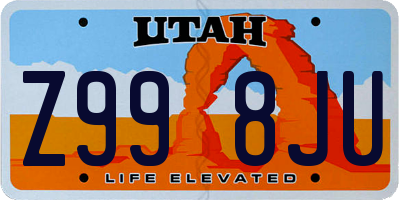 UT license plate Z998JU