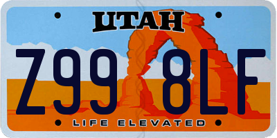 UT license plate Z998LF