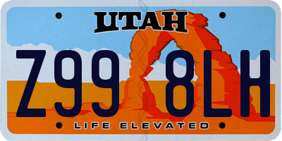 UT license plate Z998LH