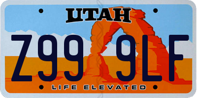 UT license plate Z999LF