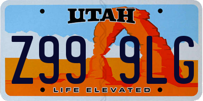 UT license plate Z999LG